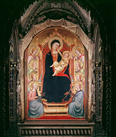 Madonna und Kind mit Engeln, 1347 von Bernardo Daddi